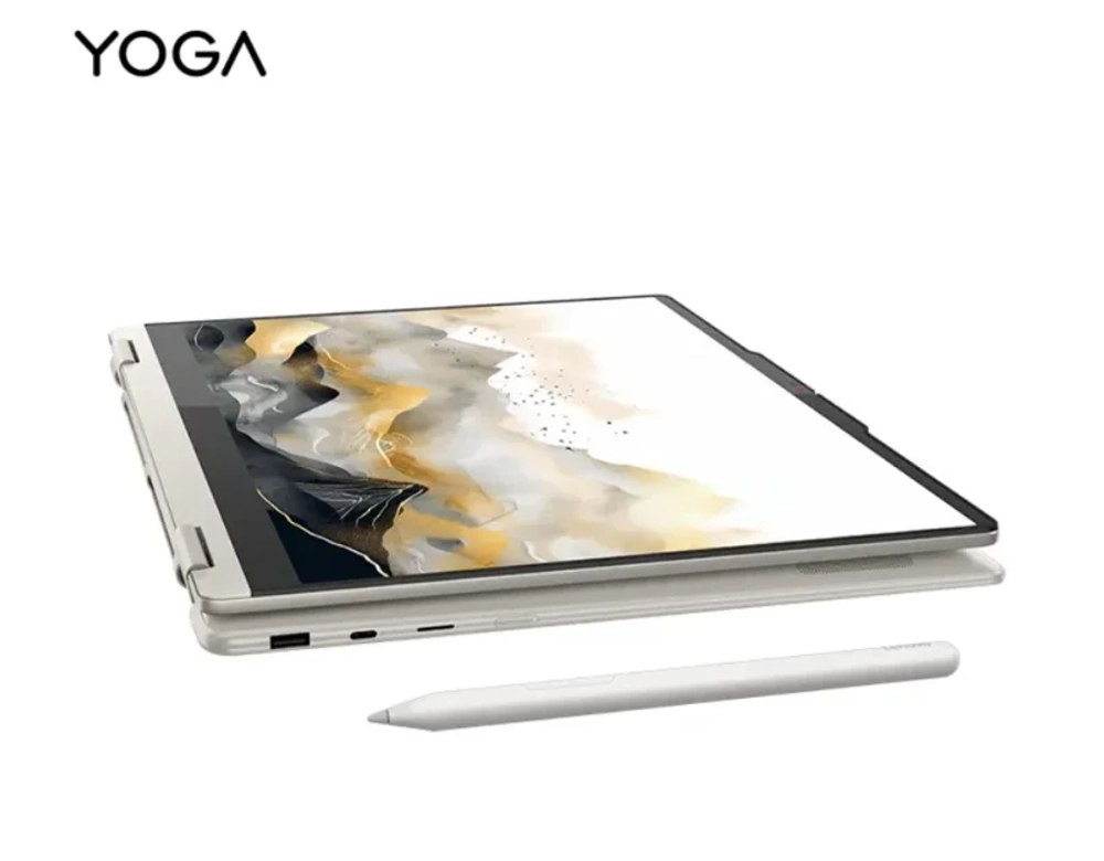 Ноутбук Lenovo Yoga 14 AI 2025, Ultra 7 258V, 32 ГБ, 1 ТБ, OLED, Сенсорный, 360°, Золотой