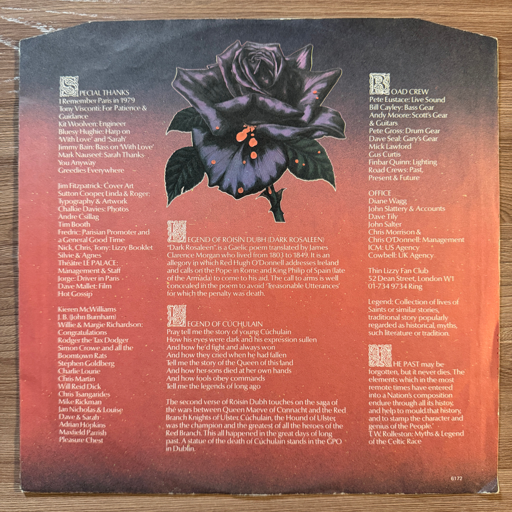 Thin Lizzy ‎– Black Rose (Скандинавия 1979г.)