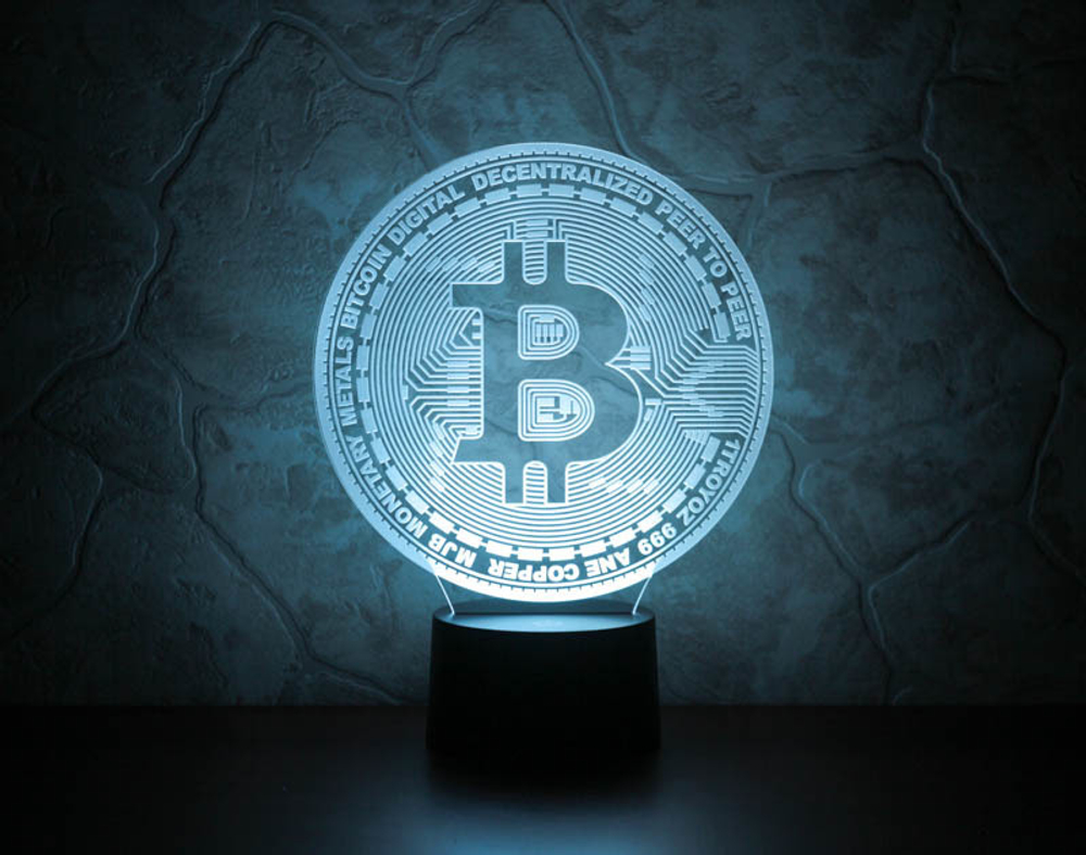 3Д-светильник "Биткоин" (Bitcoin)