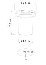 Тротуарный светильник Arte Lamp PIAZZA A6103IN-1SS, 1хLED