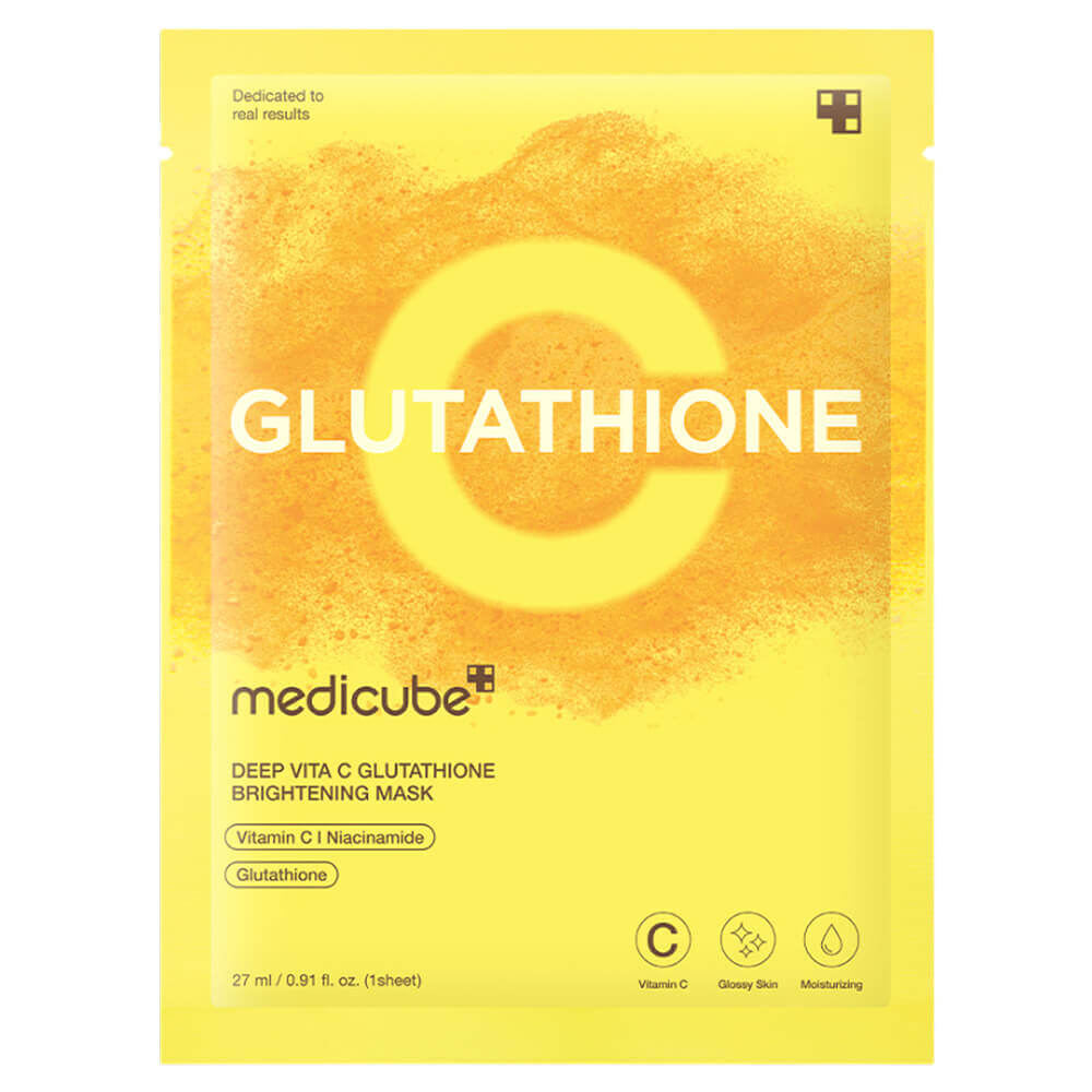 Тканевая маска осветляющая с глутатионом MEDICUBE Deep Vita C Glutathione Brightening Mask