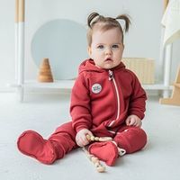 Комбинезон с капюшоном "Клюква" утепленный 0+
