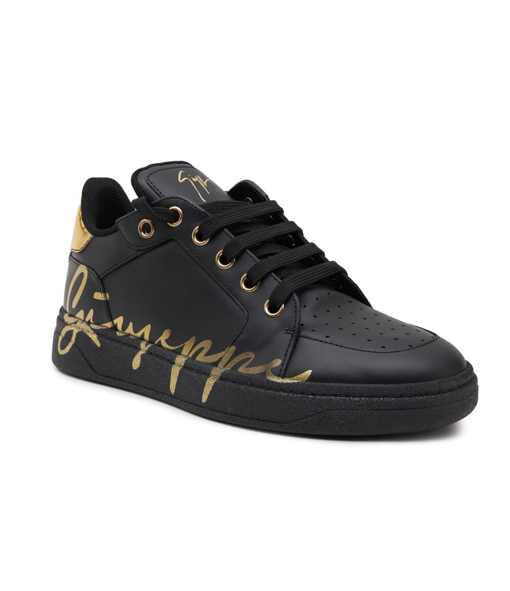 Кожаные кроссовки sop lav.majestic/buc power Giuseppe Zanotti - черный(RM40006)