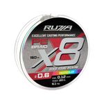 RUZZA Шнур X8 150м Multicolor 0,12мм 9,1кг/20lb