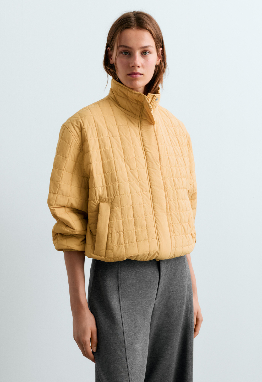 Oysho Короткая утепленная куртка FELLEX® AEROGEL, охра