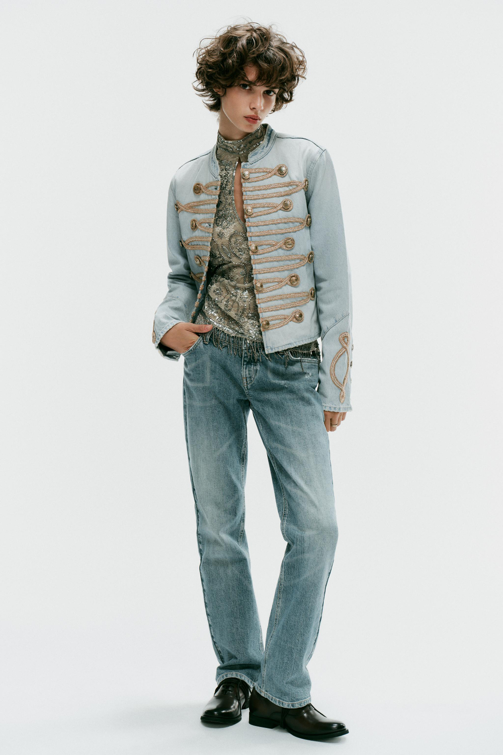 ДЖИНСОВАЯ КУРТКА TRF С ПУГОВИЦАМИ — ZARA