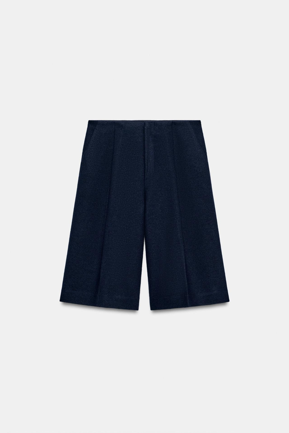 ZARA ШОРТЫ ИЗ СУКНА, МОРСКОЙ СИНИЙ