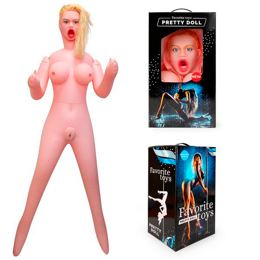 Надувная секс-кукла с вибрацией Валерия Bior Toys Erowoman-Eroman EE-10250