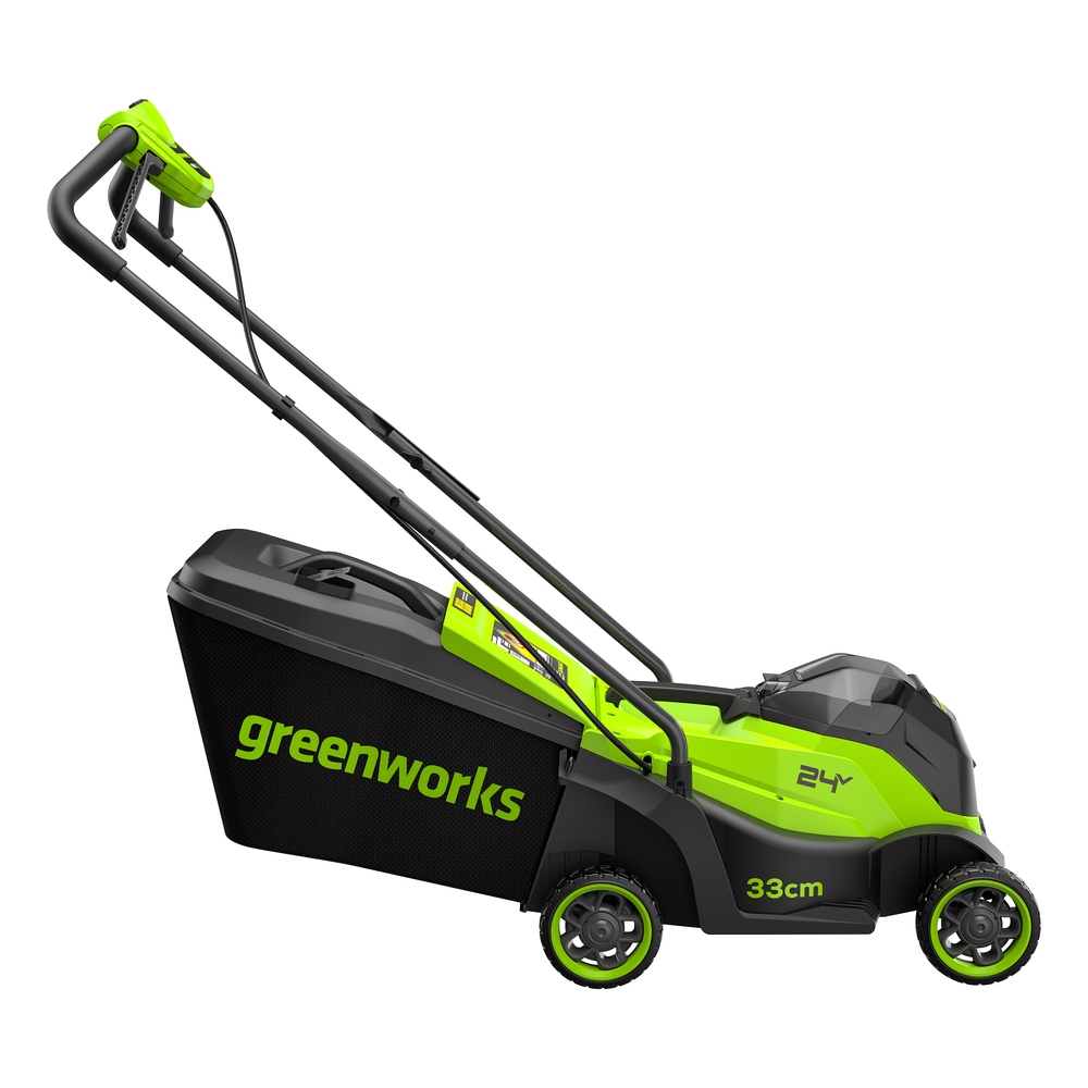 Газонокосилка аккумуляторная Greenworks GD24LM331, 24V, 33 см, бесщеточная, c 1хАКБ 4Ач (2520607UB)