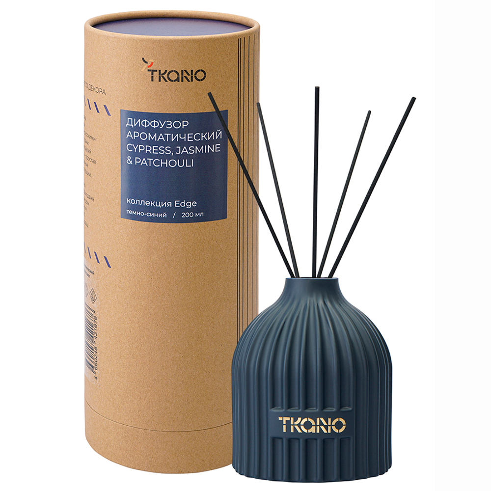 Диффузор ароматический 200мл Tkano Edge Cypress Jasmine & Patchouli тёмно-синий