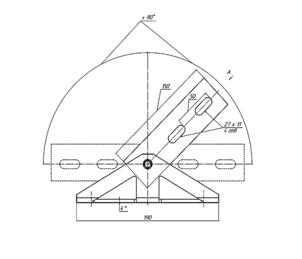ТМС Strut Подпятник шарнирный 41х41(оцинк.)