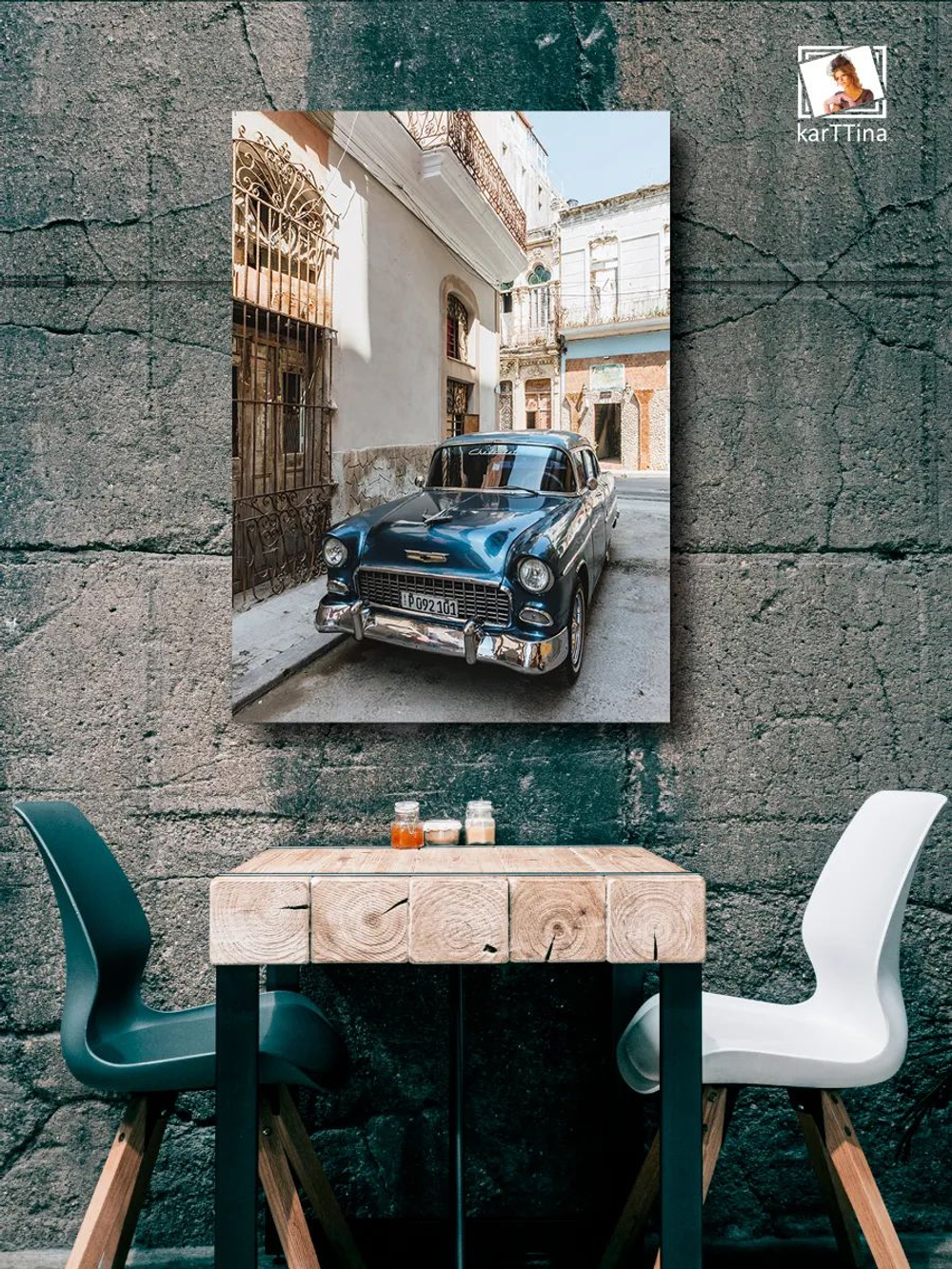 Картина "Ford Mustang", на стену для интерьера 50х70см 1шт.