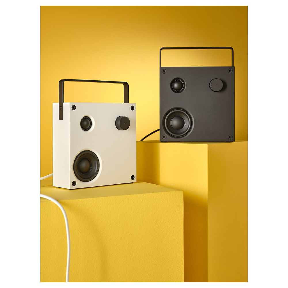 IKEA VAPPEBY  (ИКЕА ВАППЕБЙ)  -  Колонка Bluetooth — чёрная, поколение 3, 20x20 см