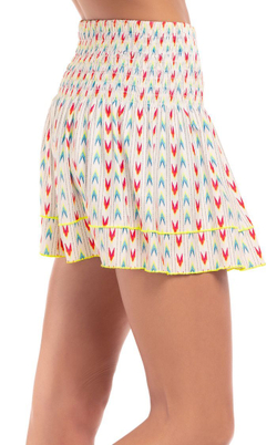 Теннисная юбка Lucky in Love Desert Vibes Long Arrowhead Smocked Skirt - разноцветный