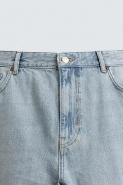 ZARA ДЖИНСЫ STRAIGHT FIT, ГОЛУБОЙ
