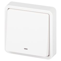 Выключатель ЭРА Эксперт 11-1522-01 с подсветкой IP55 10АХ-250В СУ белый | Эра Эксперт