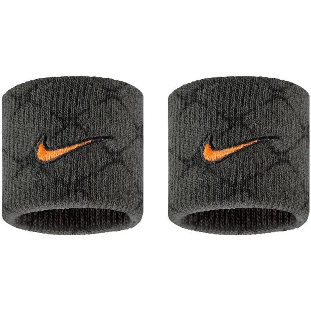 Теннисные напульсники Nike Swoosh 2P - anthracite/black/total orange