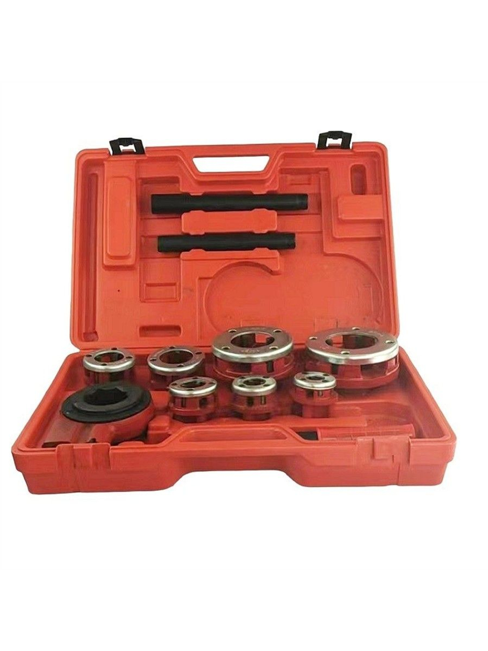 Клуппы трубные набор 7 клуппов трубных 3/8"-2" BSPT с трещоткой