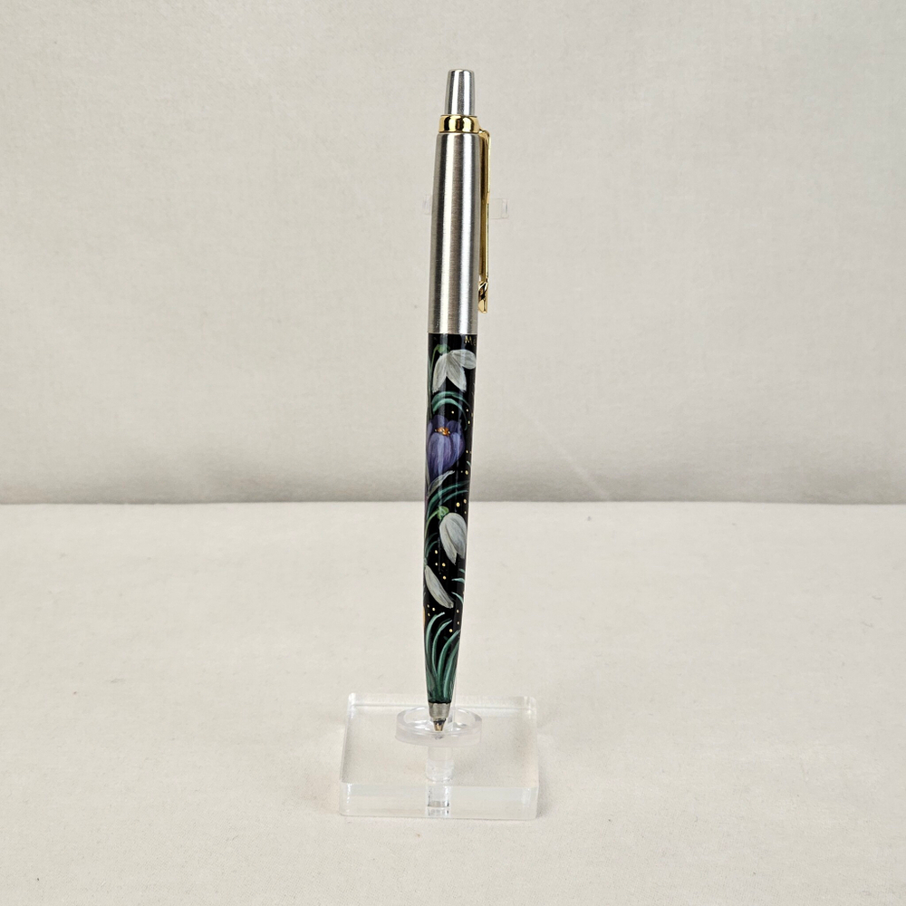 Коллекционная ручка Parker "Крокусы" с ручной росписью Палех в коробке
