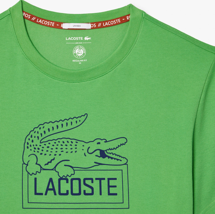 Теннисная футболка Lacoste Ultra-Dry Sport Roland Garros Edition - green