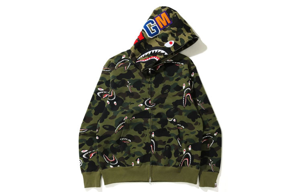 A Bathing Ape Shark 1st Camo Shark Relaxed Full Zip Худи