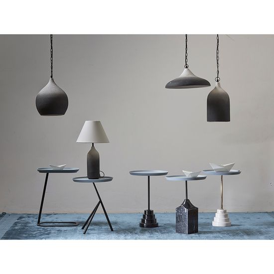 Столик кофейный sustainable collection, D38 см, серый/черно-белый
