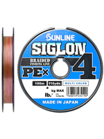 Плетеный шнур для рыбалки SIGLON PE 4 100M CONNECTED(5C) #3/50LB