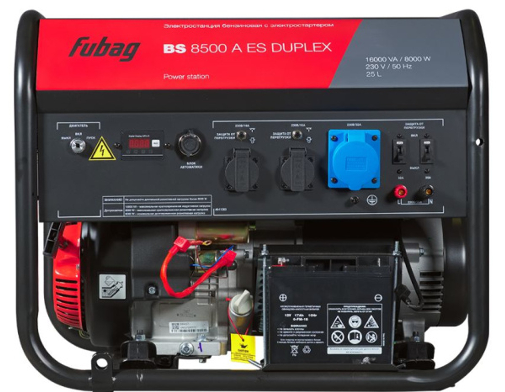 Электростанция бензиновая FUBAG bs 8500 a es duplex
