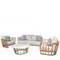 Комплект уличной мебели Woodland из массива эвкалипта, диван, 2 кресла, столик
