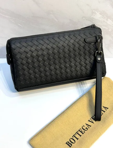 Клатч мужской Bottega Veneta Intrecciato черный