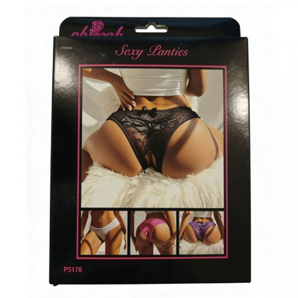 Кружевные трусики с доступом, розовые, XL-2XL