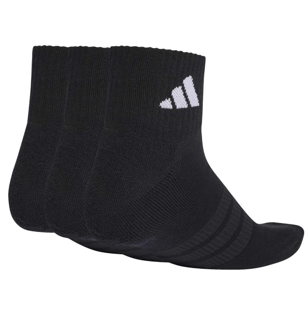 Носки теннисные Adidas Cushioned Sportwear Ankle 3P - black/black/black