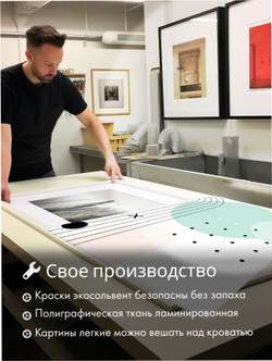 Картина Бирюзовая гармония модульная 50x70см 3шт.