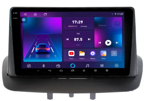 Магнитола для Renault Fluence/ Megane 2009-2017 - Parafar PF921LUX3RN2K на Android 13, Быстрая, QLED+2K, CarPlay, 4G SIM-слот