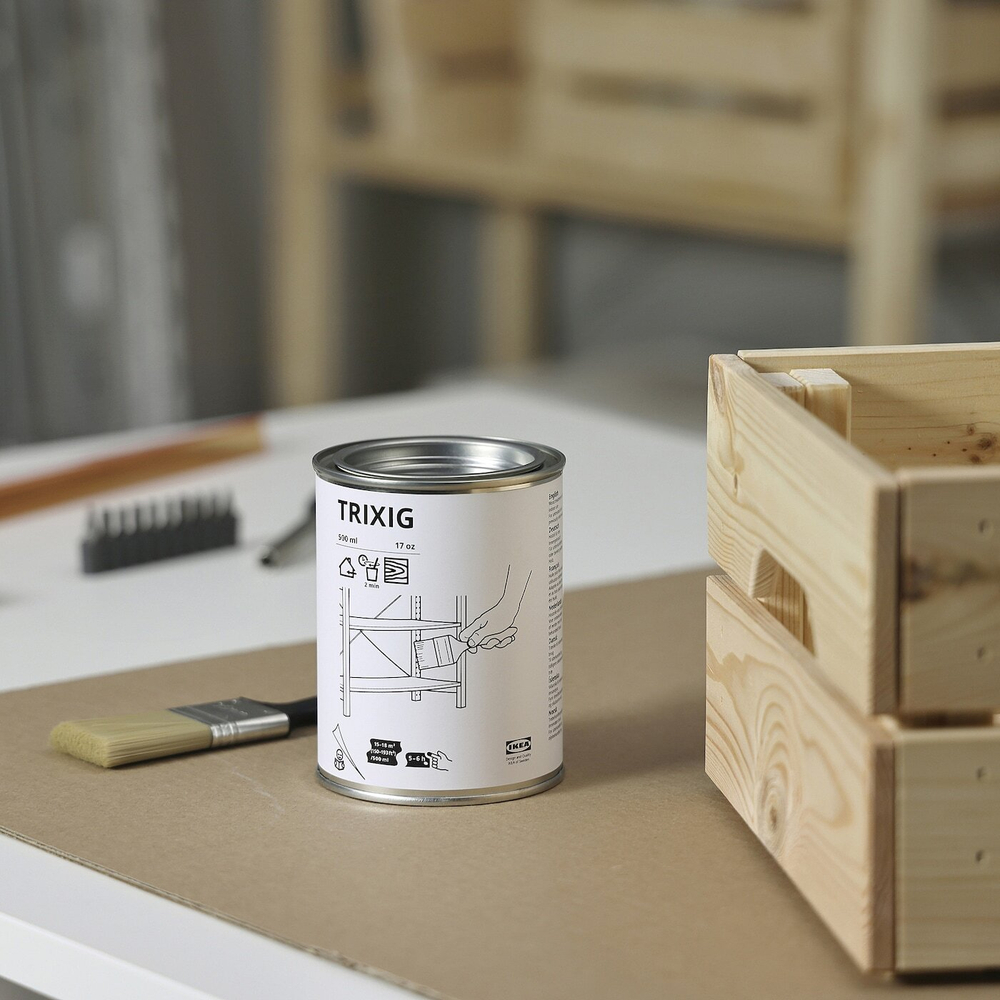 IKEA TRIXIG  (ИКЕА ТРИКСИГ)  -  Масло для дерева для внутренних работ, 500 мл
