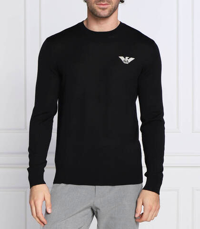 Хлопковый свитер Emporio Armani - графитовый(6L1MXG 1MJVZ)