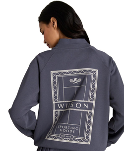 Женская теннисная куртка Wilson Classic Crew - graystone
