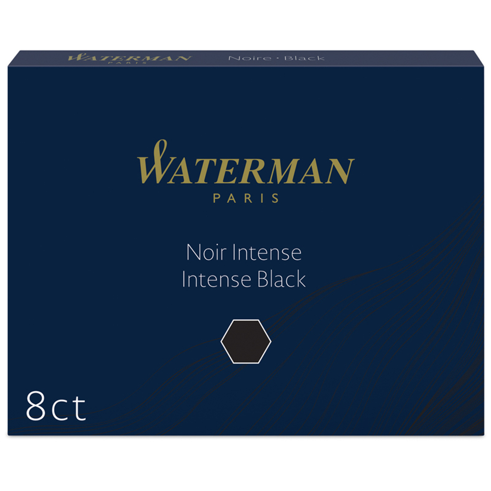 Waterman Чернила (картридж), черный, 8 шт в упаковке