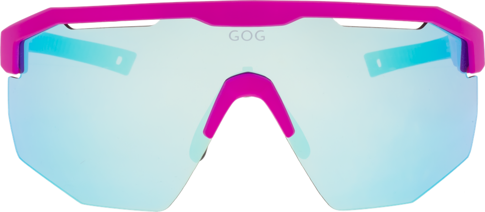 Спортивные очки GOG Argo / Matt Neon Pink-Black / White-Blue Lens