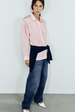 РУБАШКА С КОНТРАСТНОЙ СТРОЧКОЙ — ZARA