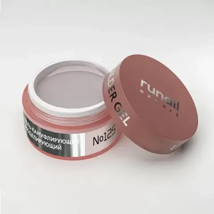 Runail Expert Гель моделирующий UV BUILDER GEL №125 приглушенно-бежевый, 50г банка