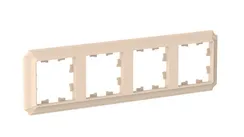 Рамка пластиковая на 4 поста универсальная Systeme Electric AtlasDesign Antique Песочный ATN101204