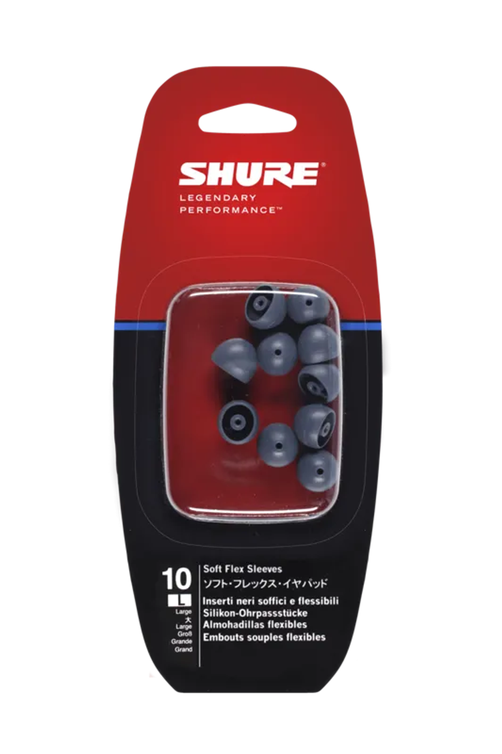 Shure EASFX1-10L (серый) комплект сменных втулок для внутриканальных наушников, размер L, 5 пар