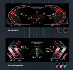 Электронная панель приборов для BMW X4 F26 2014-2018 (без проекции на лобовое) - Kuberg NH-LCD-B01-F26 с ЖК 12.3" экраном QLED