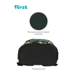 Först Рюкзак Först F-Trend "Neon military" 40*29*18см, 2 отделения, 3 кармана, эргономичная спинка