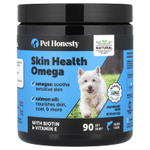 Pet Honesty, Skin Health Omega, для собак, с лососем, 90 жевательных таблеток, 270 г (9,5 унции)