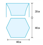 Тент Tramp Lite Tent blue, синий, 4,4x4,4