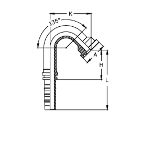 Фитинг DN 20 SFL 1 44.5 (135) CS