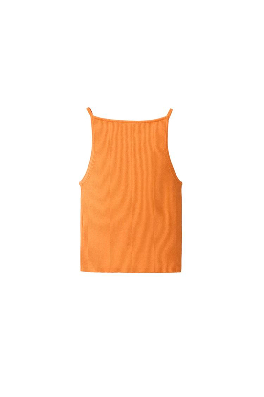 ZARA ТОП В РУБЧИК, ОРАНЖЕВЫЙ