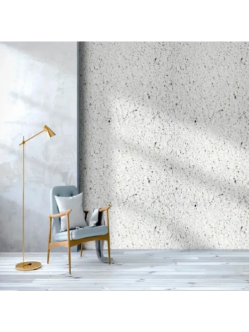 Жидкие обои LWDecor белый с вкраплением